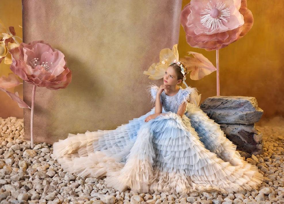 Dreamy Cream and Ruffle Gown