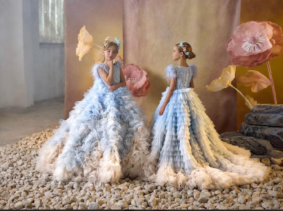 Dreamy Cream and Ruffle Gown