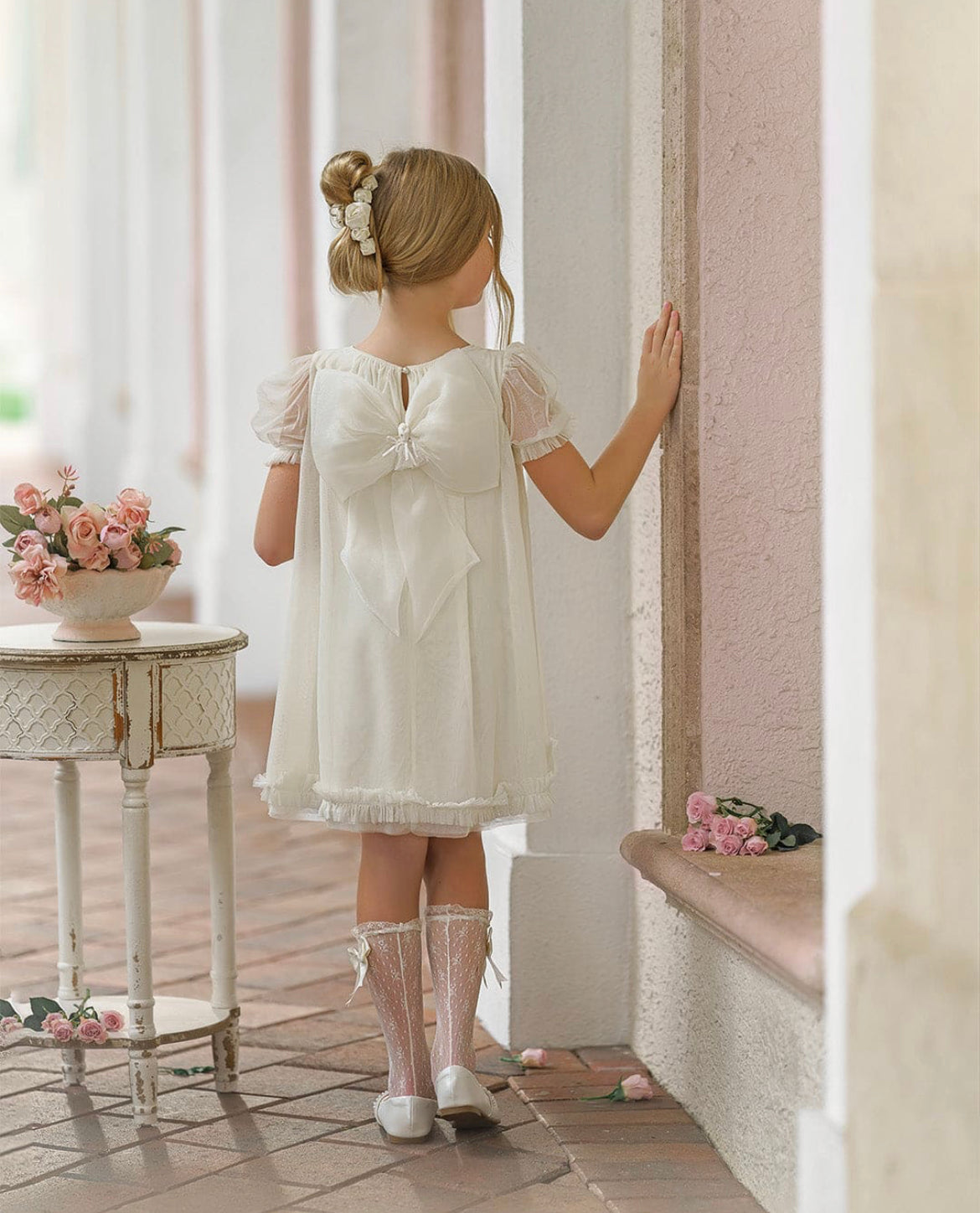 The Angelic Grace Bow Dress