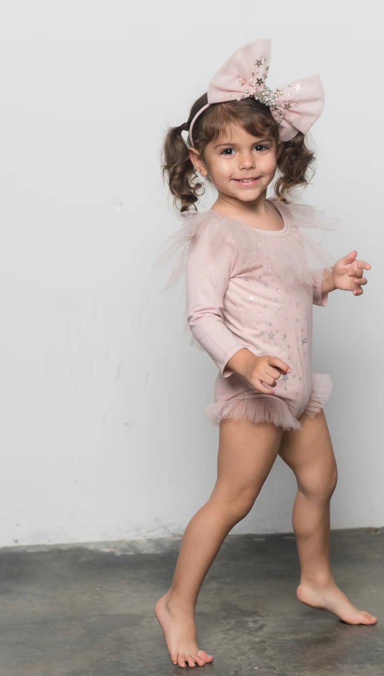 Petite Princess Romper and Hair Bow Combo