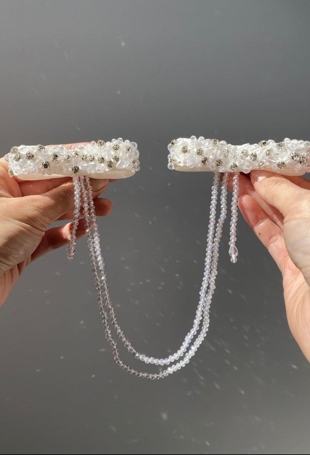 Delicate Crystal Chain  Headpiece