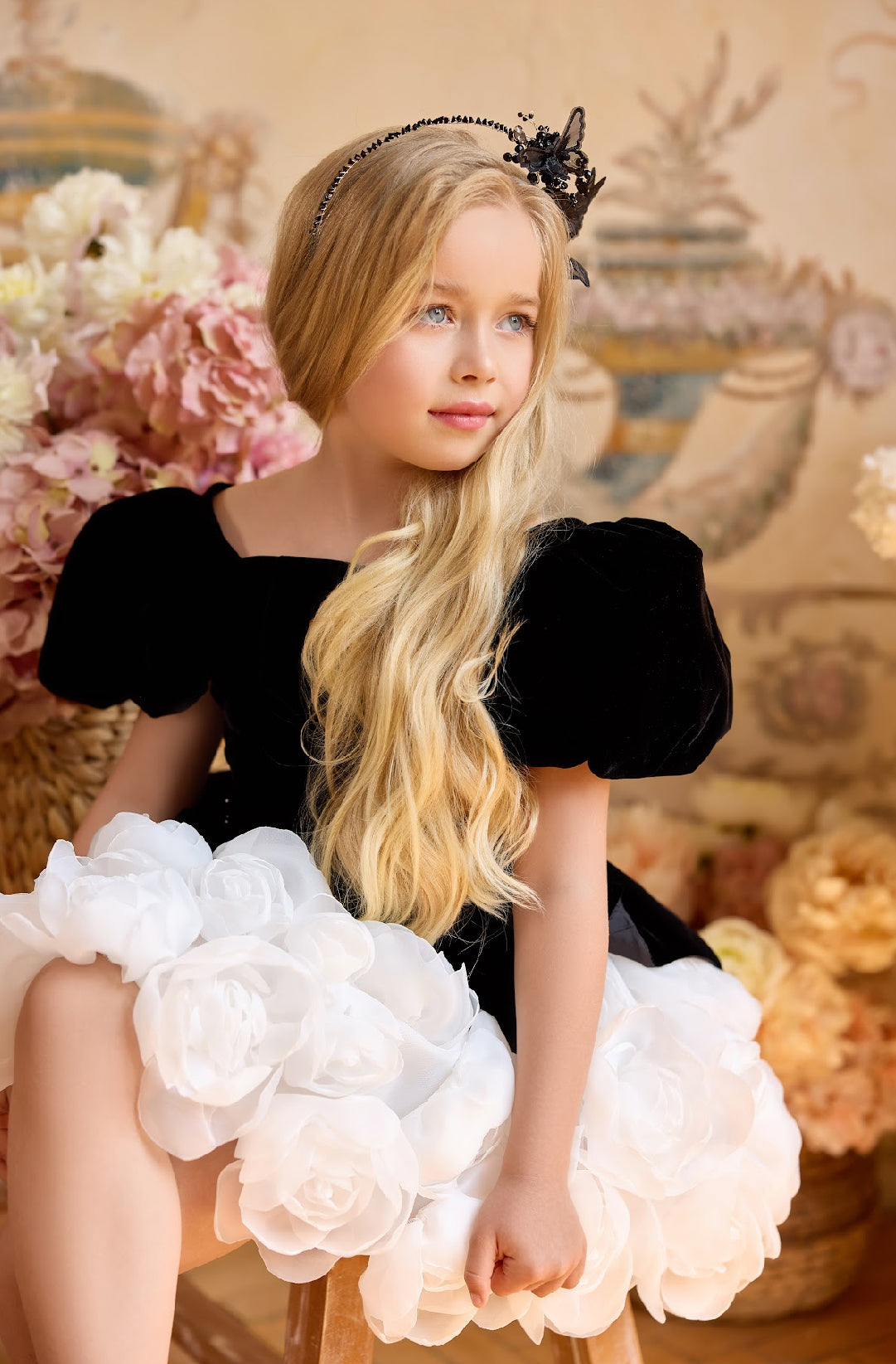 Midnight Bloom Couture Dress
