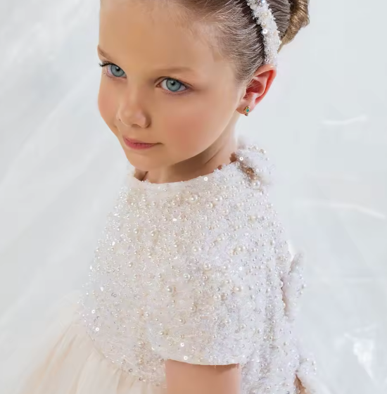 The Celestial Grace Pearl Gown