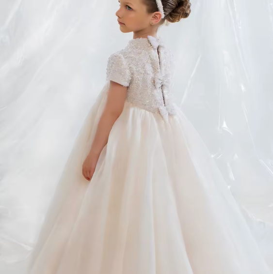 The Celestial Grace Pearl Gown