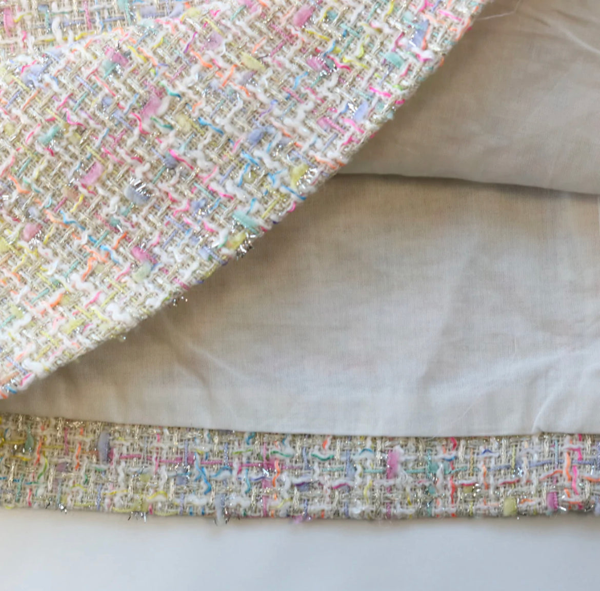Pastel Tweed Shift Dress