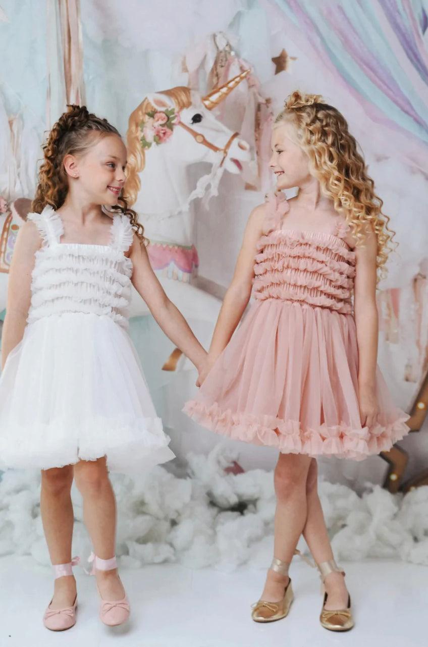 Lavender Whispers Ruffle Dress