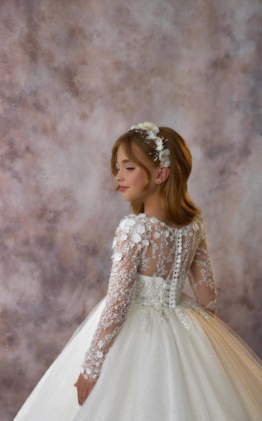 Enchanting Ivory Blossom Dress