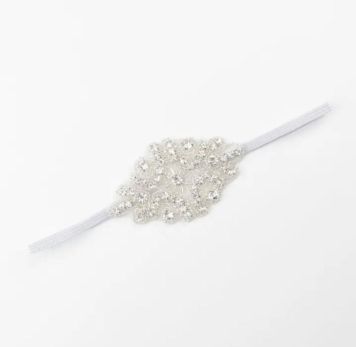 Floral Pearl &amp; Crystal Headband