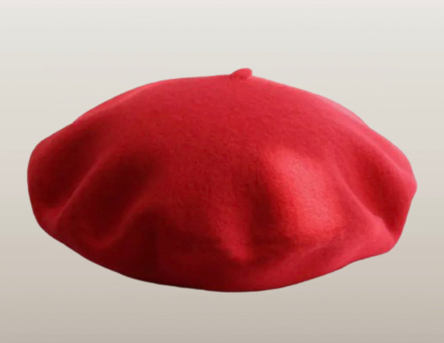 Red Wool Beret