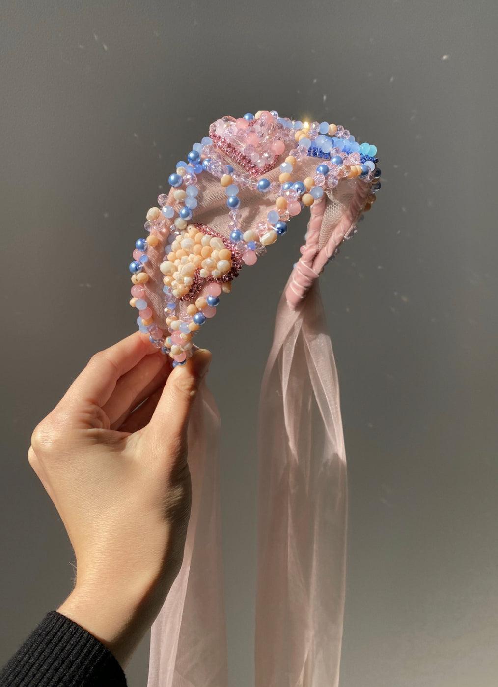 Pastel Beaded Fantasy Headband