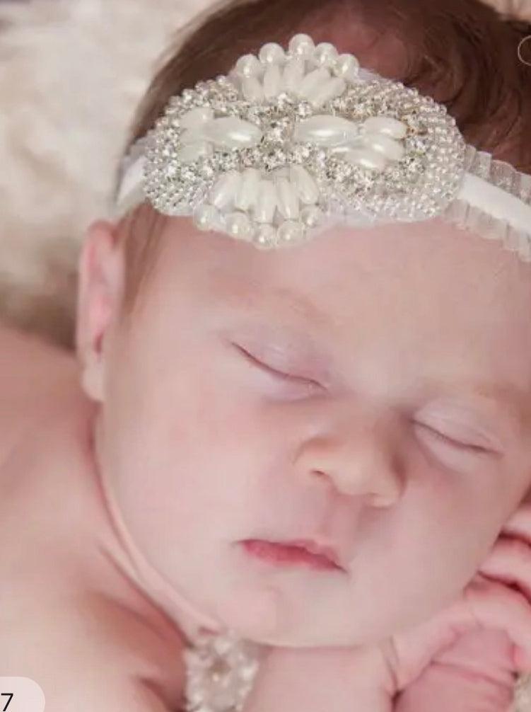 Faux Pearl Baby Headband