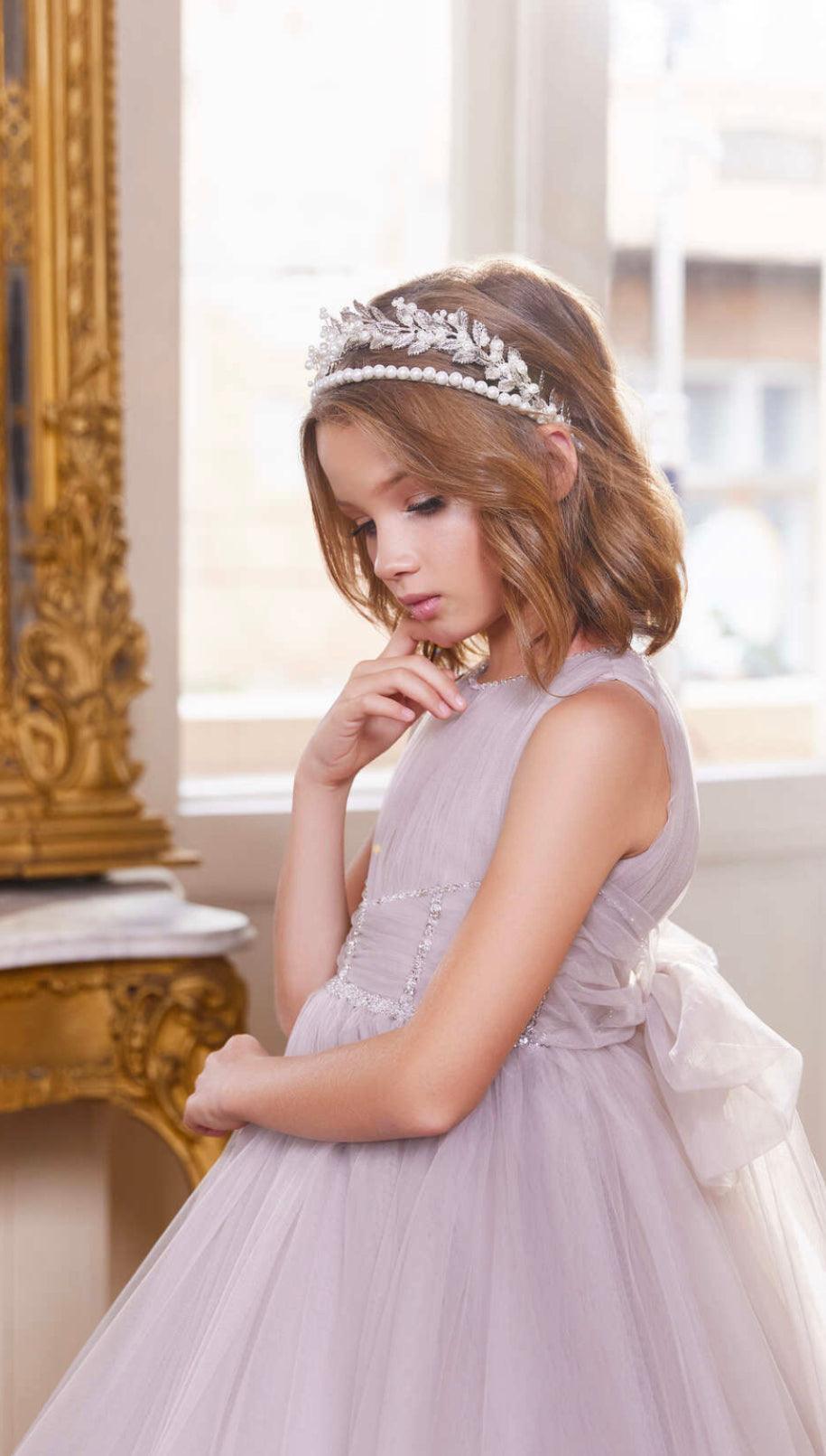 Luxe Pearl and Silver Leaf Tiara