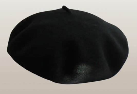 Black Wool Beret