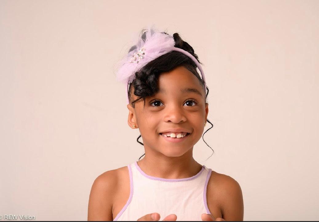 Lavender Tulle Bow Headband