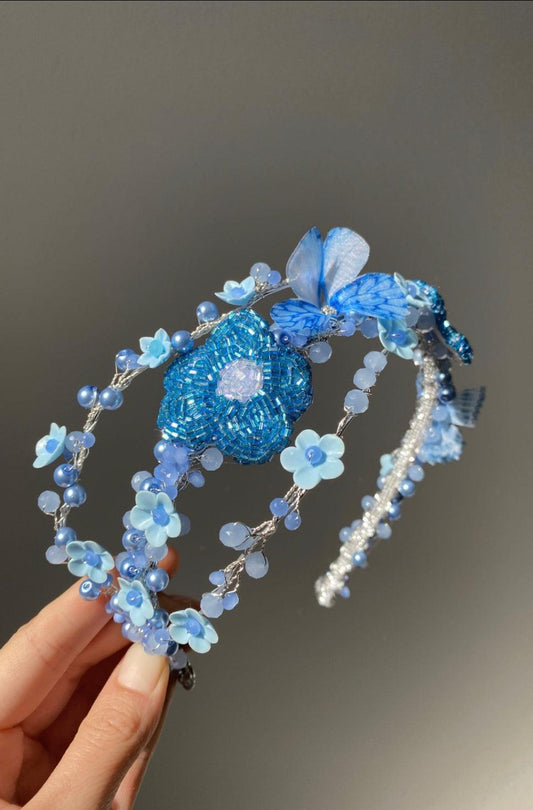 Azure Blossom Enchantment Headband