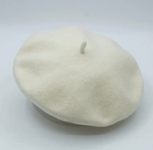 Ivory Wool Beret