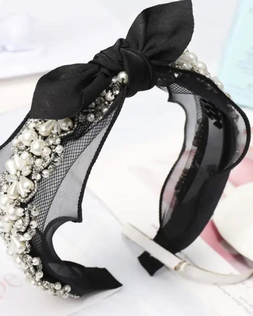 Sophisticated Pearl Bow Headband