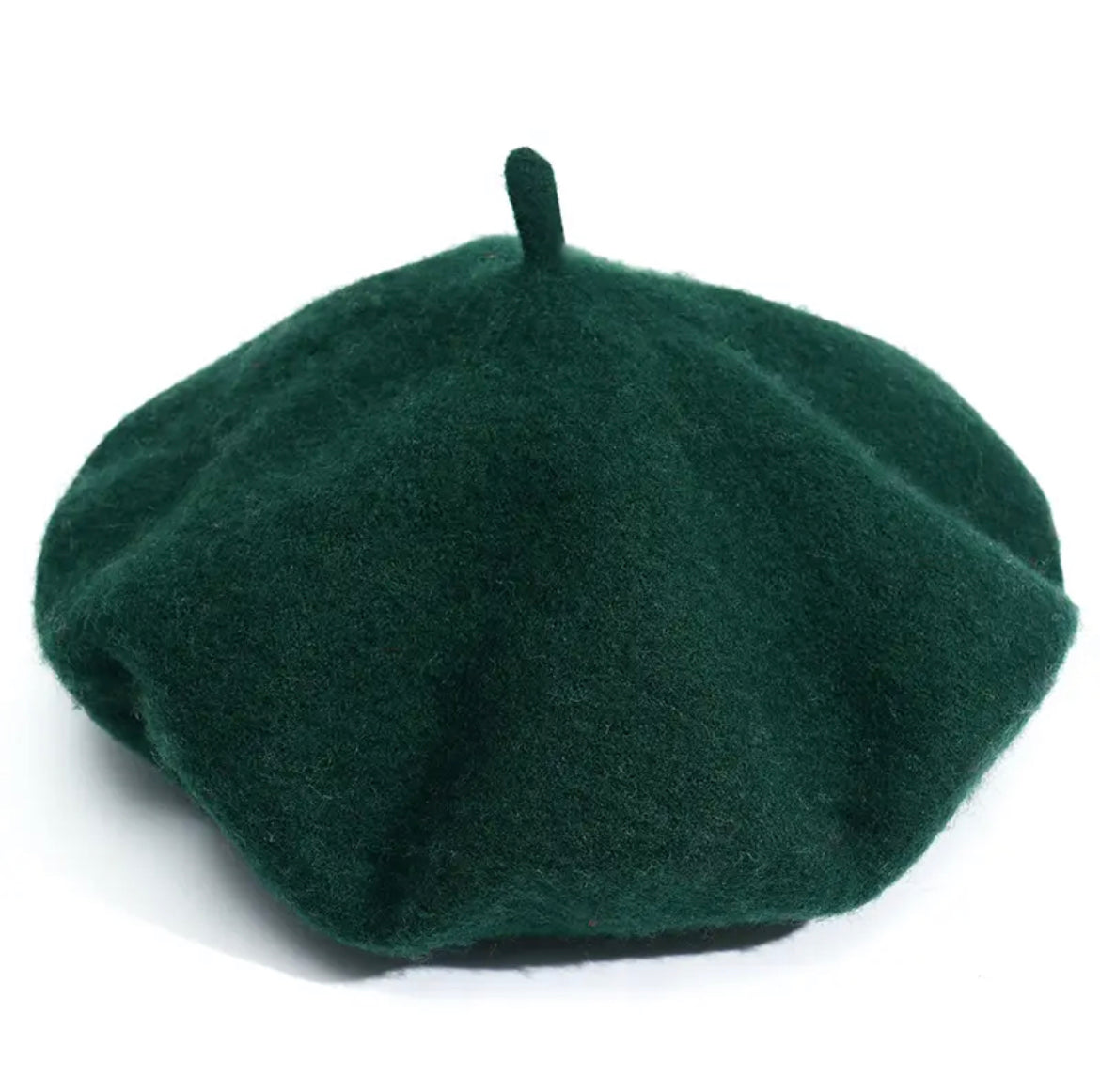 Green Wool Beret