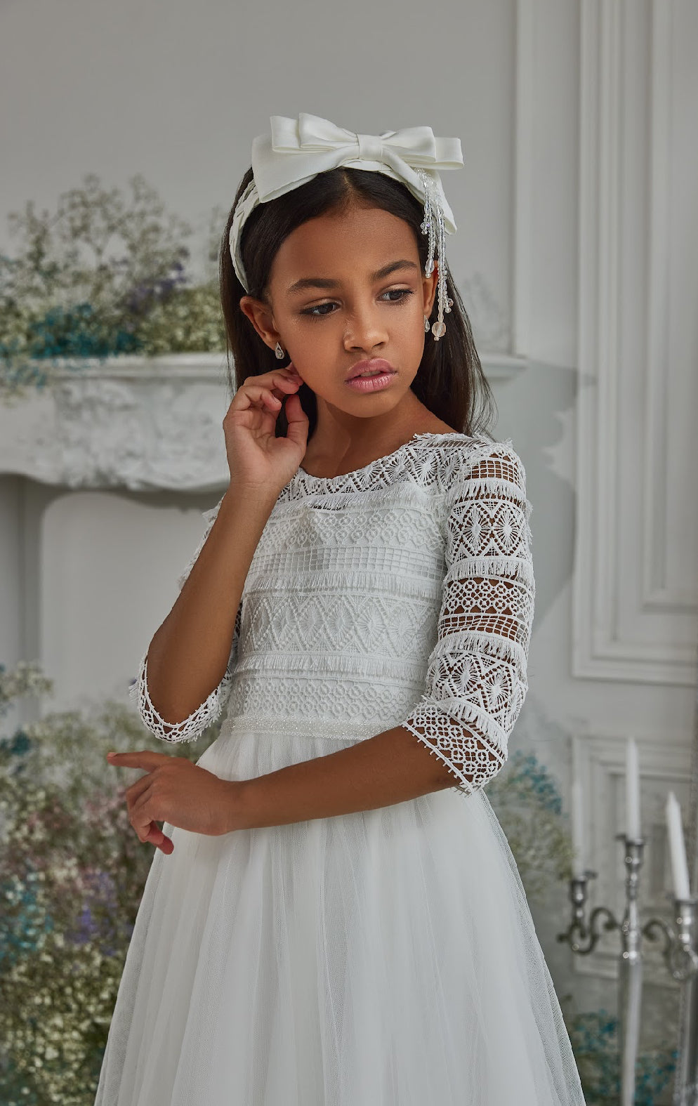 Ethereal Lace Elegance Communion Gown