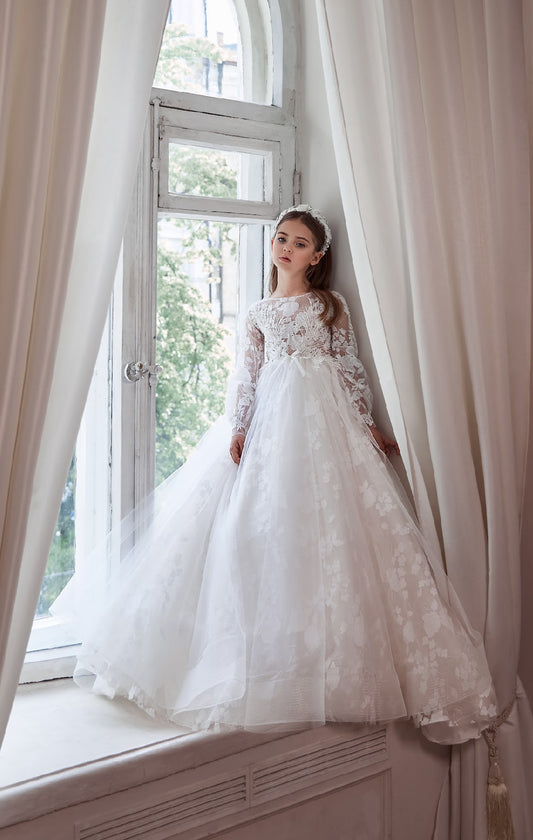 The Celestial Lace Princess Gown