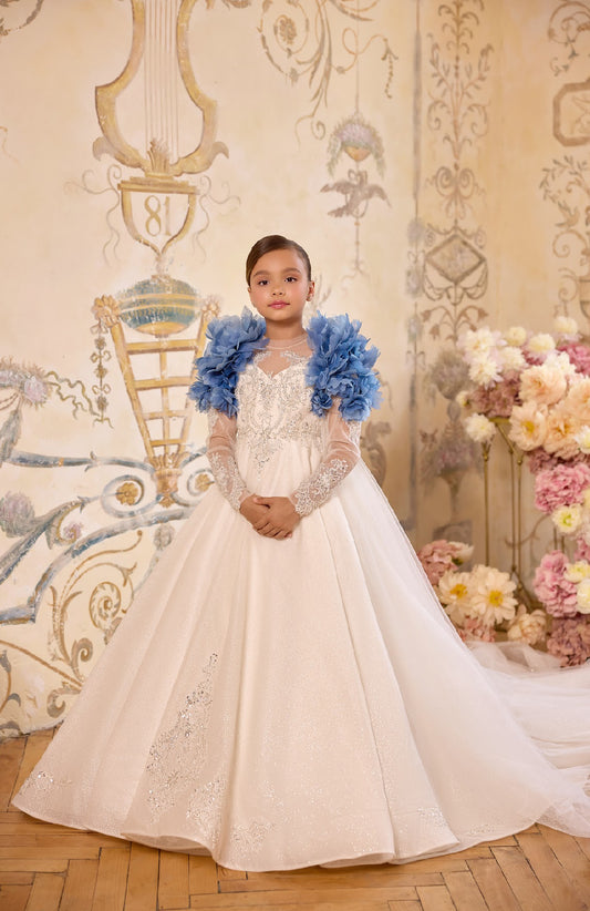 The Celestielle Gown – Blue Garden Majesty