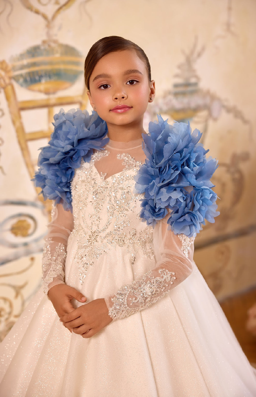 The Celestielle Gown – Blue Garden Majesty