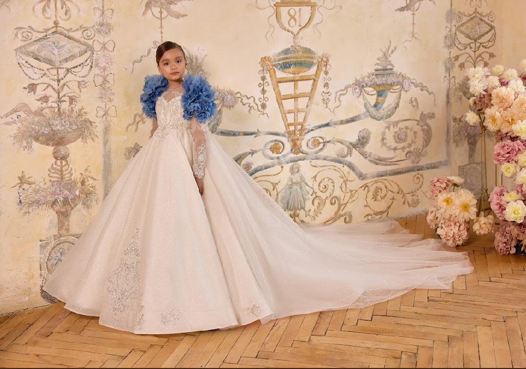 The Celestielle Gown – Blue Garden Majesty