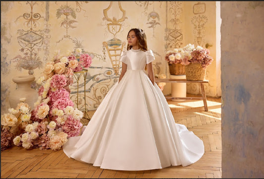The Seraphina Pearl Bow Gown