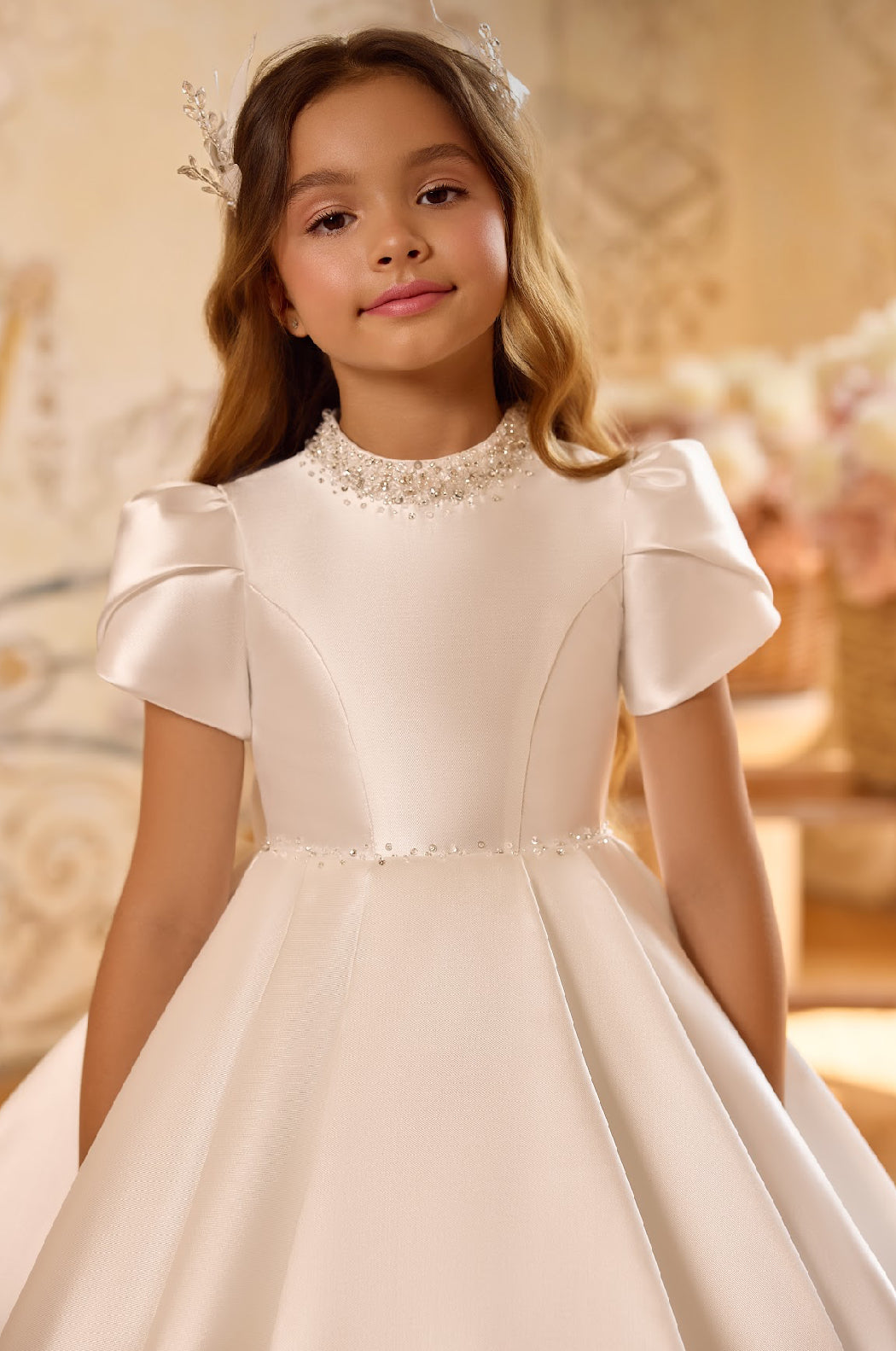 The Seraphina Pearl Bow Gown