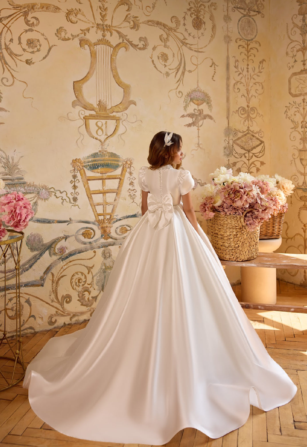 The Seraphina Pearl Bow Gown