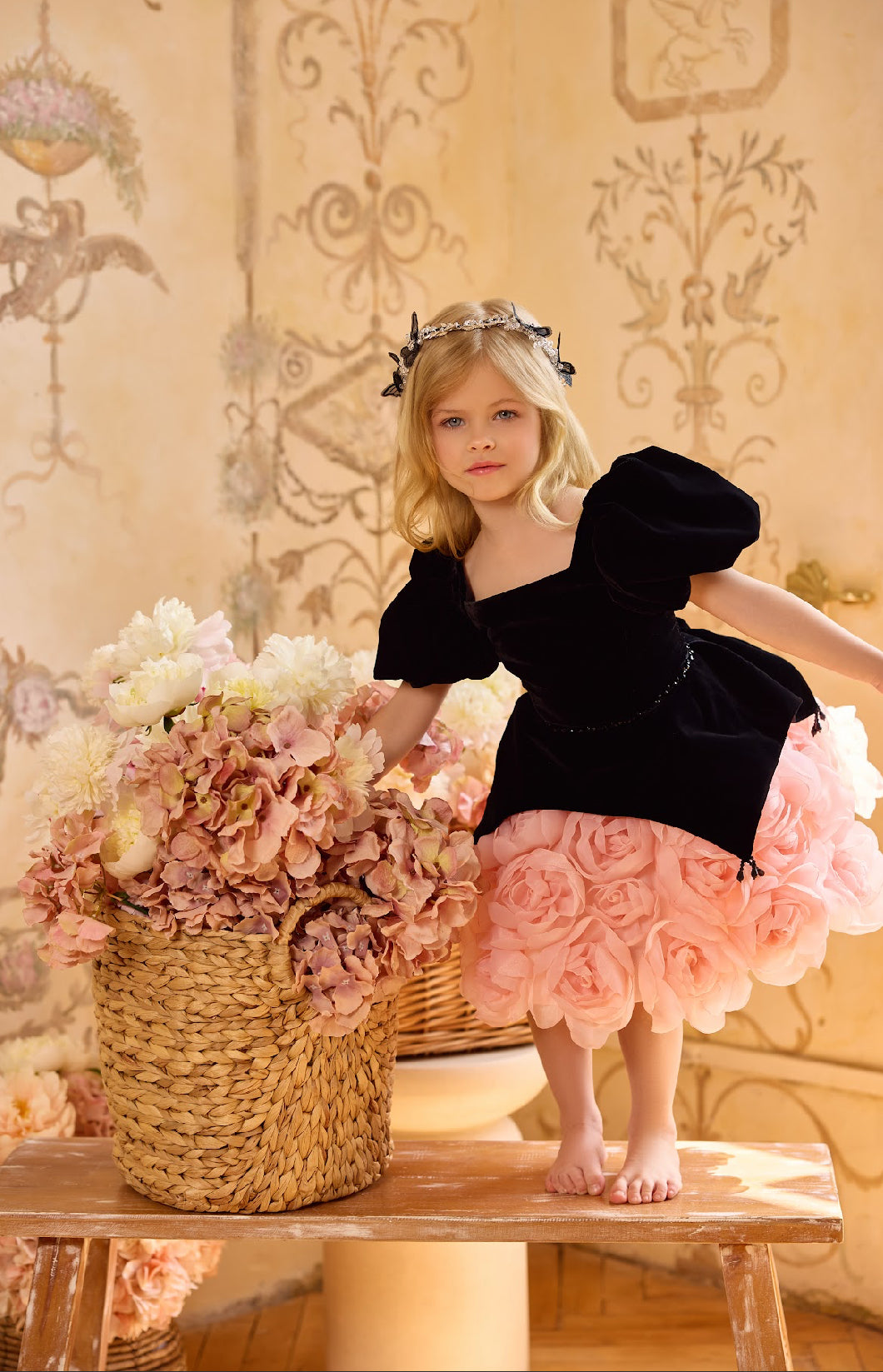 Midnight Bloom Couture Dress
