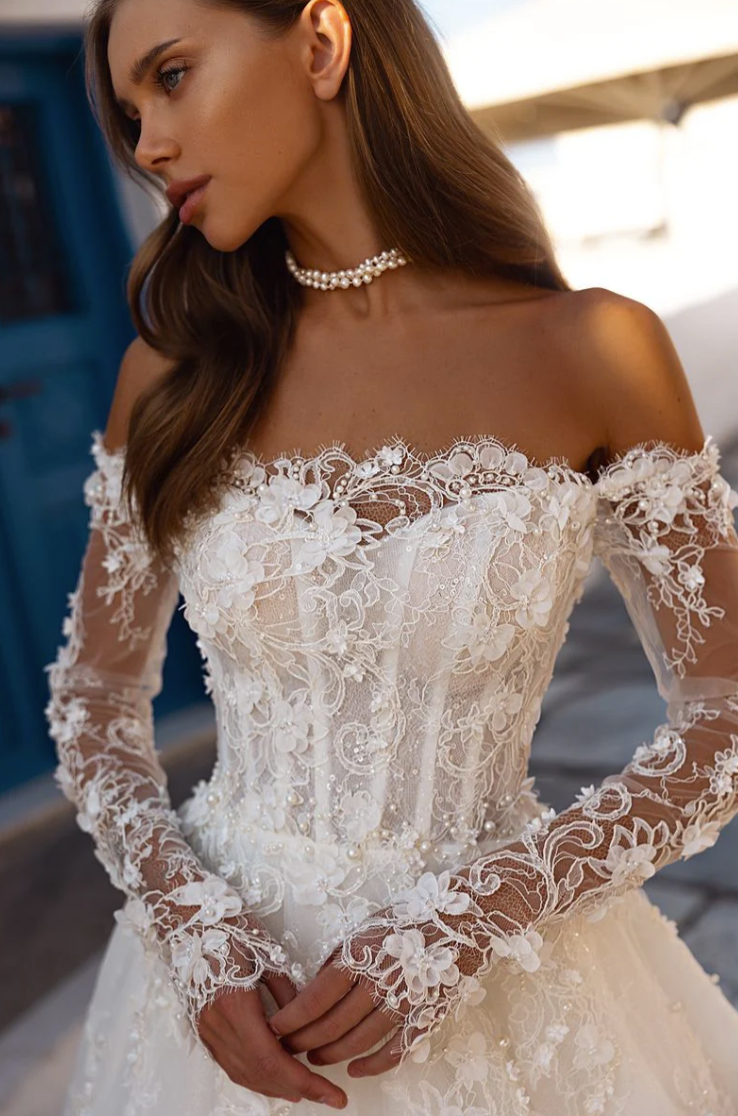 Celeste Floral Lace Couture Gown