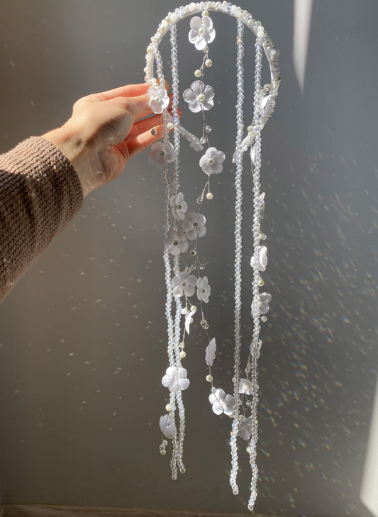 Celestial Blossom Veil Crown
