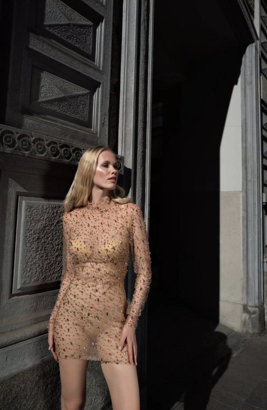 THE AURELIA CRYSTAL MICRO MINI DRESS