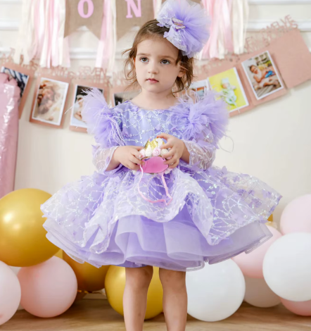 The Aurora Twinkle Tulle Dress & Matching Hair Bow