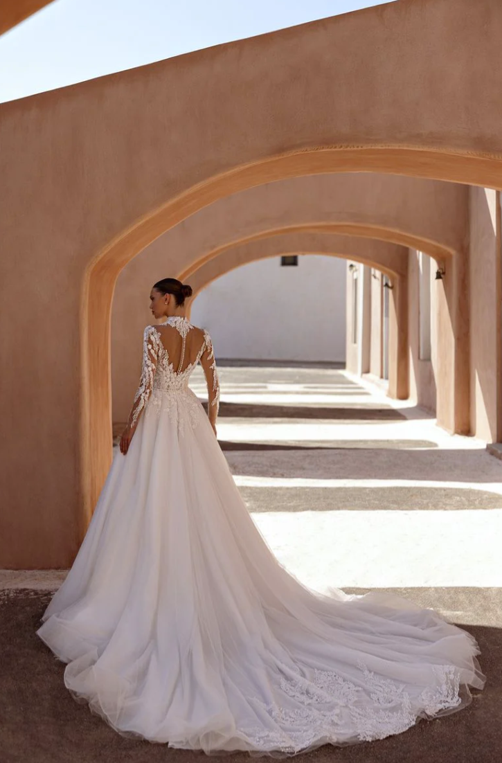 The Celestina Regal High-Neck Gown