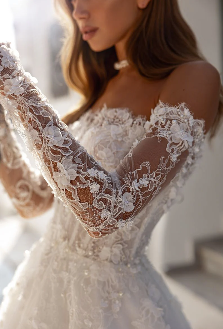 Celeste Floral Lace Couture Gown