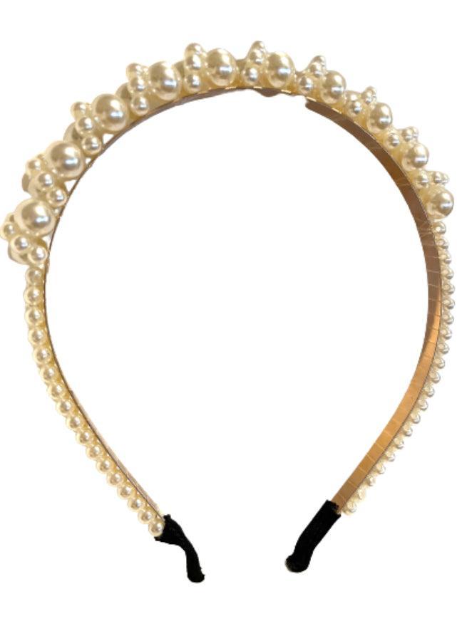 Elegant Pearl Cluster Headband