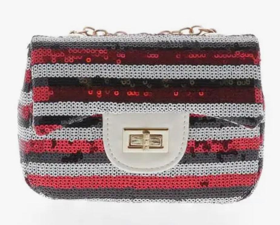 Black/Red Sequin Purse