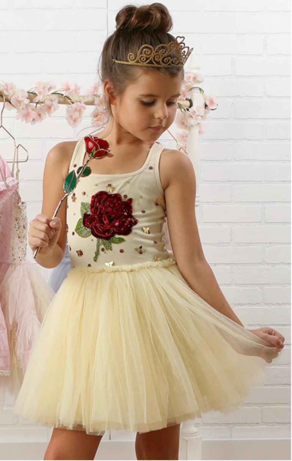 Belle’s Enchanted Rose Tutu Dress