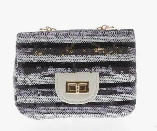 Black/Silver Sequin Purse