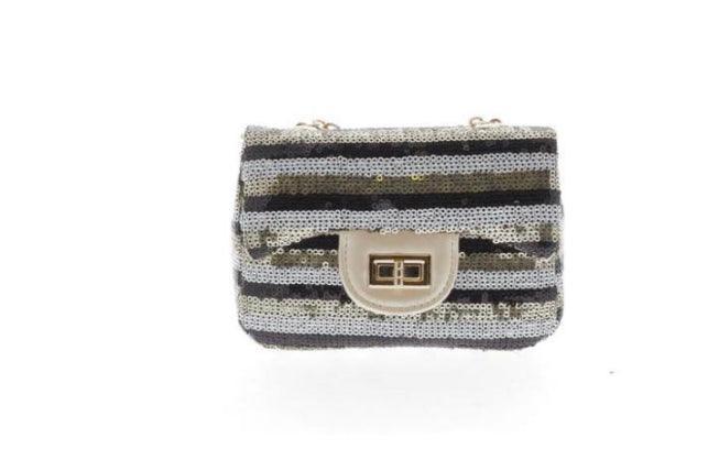 Black/Gold Sequin Purse