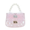 Pink Mesh Bow Quilted Purse
