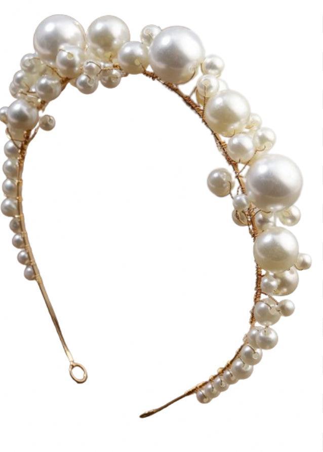 Elegant Pearl Cluster Headband